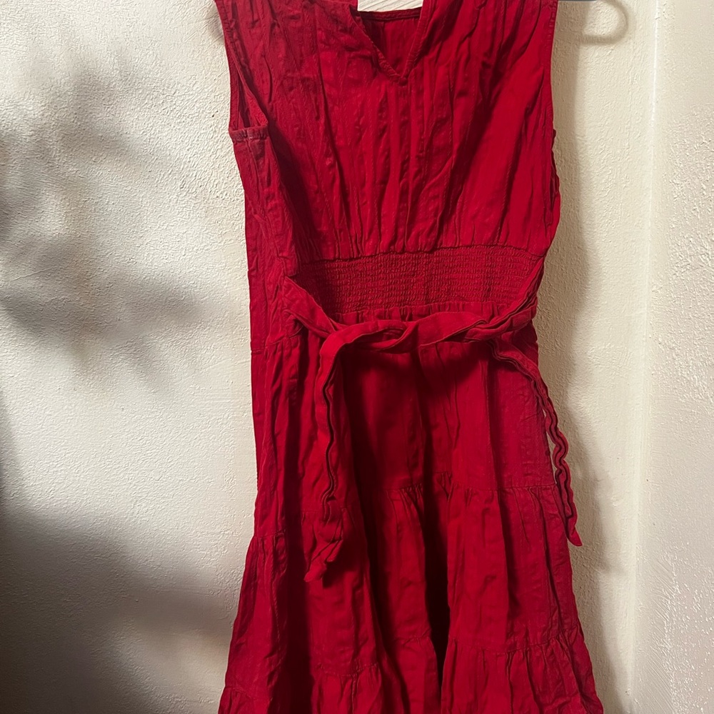 Liz Claiborne Vibrant Red Midi Dress
